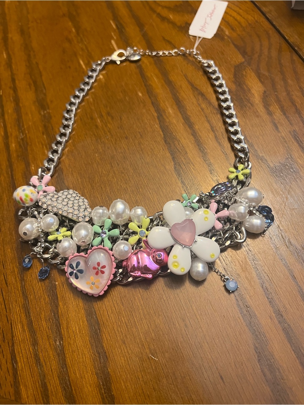 Betsey Johnson Floral Bib Necklace